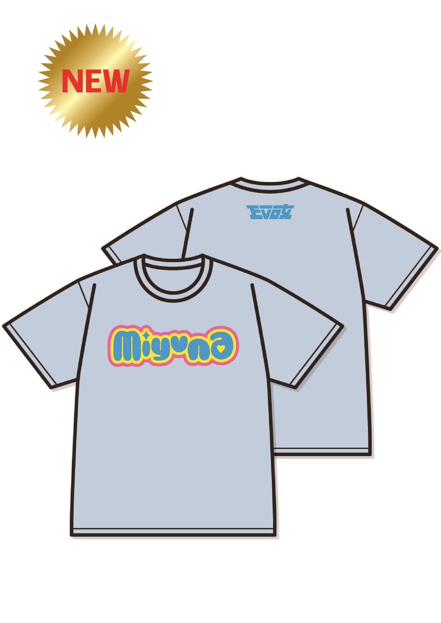 Miyuna オリジナルTシャツ ライトブルー